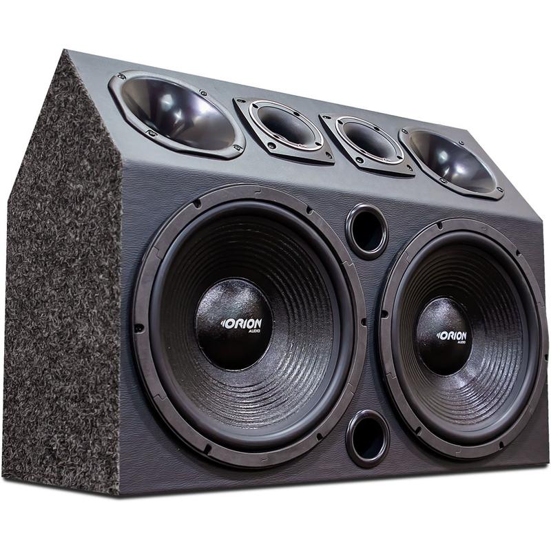 Caixa Trio Dupla Dutada Falante 12 + 2 Cornetas 2 Tweeters